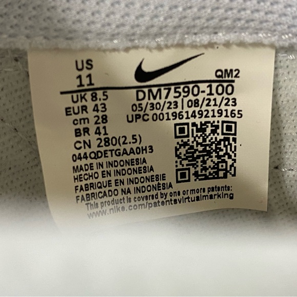 Nike Court Legacy Lift Shoes Womens Size 11 White Black Leather Sneakers NEW - Picture 10 of 10